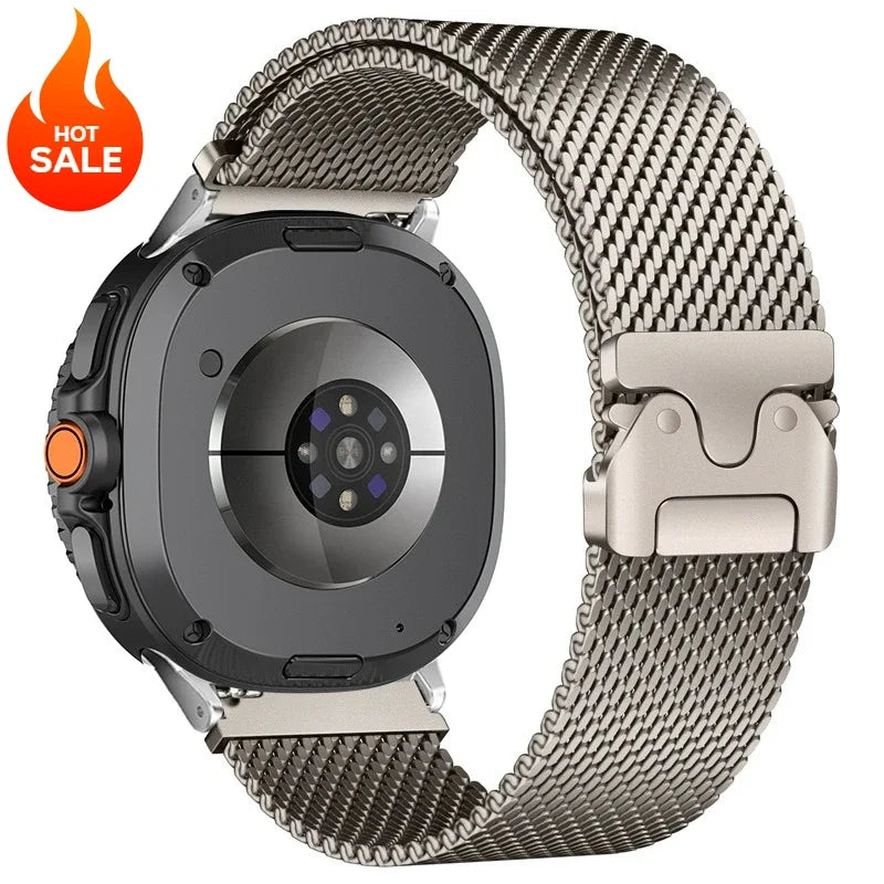 Samsung Galaxy Watch8, 8 Classic & 9 Milanese Mesh Band, Hook Clasp