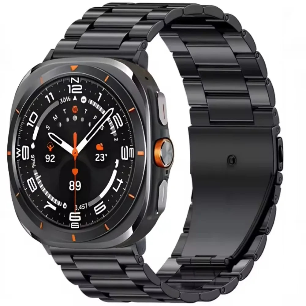 Samsung Galaxy Watch8, 8 Classic & 9 Three-Row Steel Link Band