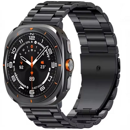 Samsung Galaxy Watch8, 8 Classic & 9 Three-Row Steel Link Band