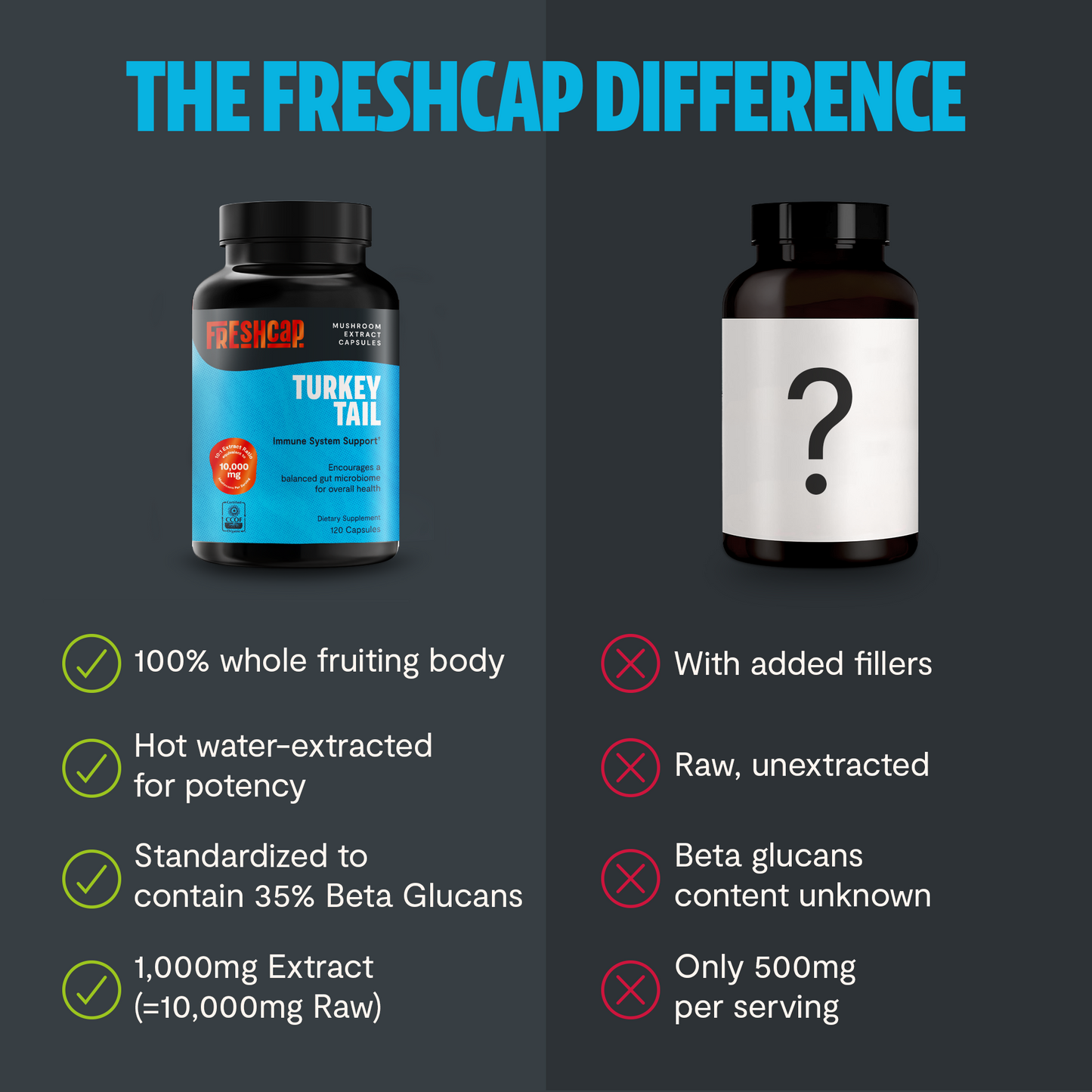 Turkey Tail Mushroom Extract Capsules