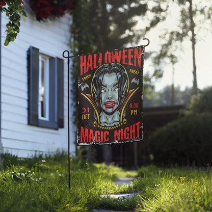 Halloween Vampire Garden Flag