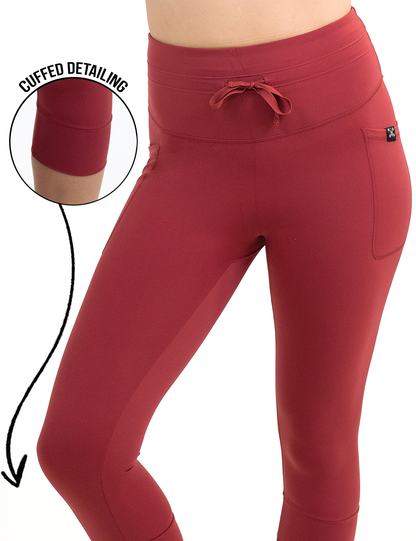 Omni Leggings | Garnet Red