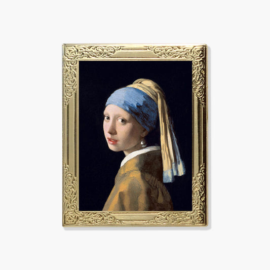 Girl with a Pearl Earring by Johannes Vermeer Art Frame Pin - Museum Souvenir Fine Art Lapel Pin