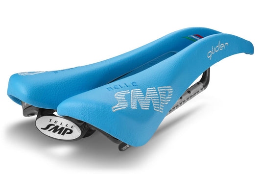 Selle SMP Glider Saddle with Carbon Rails (Light Blue)