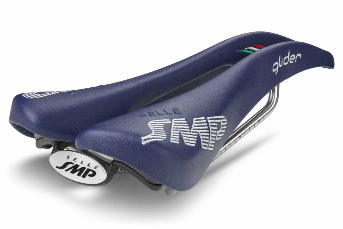 Selle SMP Glider Saddle with Steel Rails (Blue)