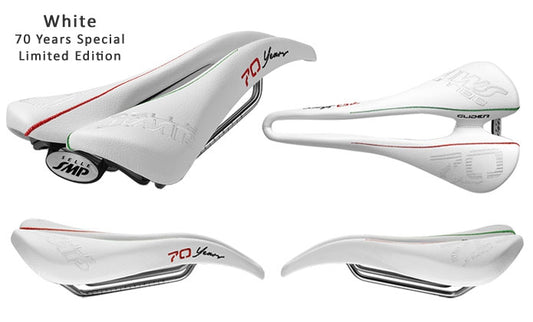Selle SMP Glider Saddle with Steel Rails (70th Anniversary White)