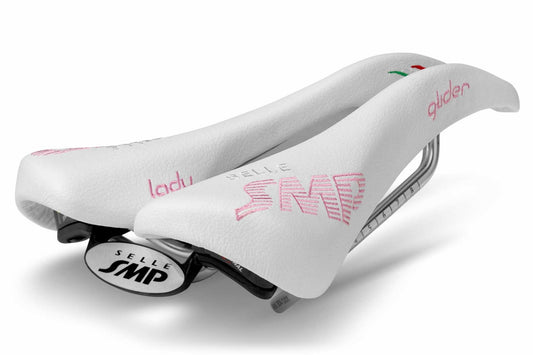 Selle SMP Glider Saddle with Steel Rails (Lady White)