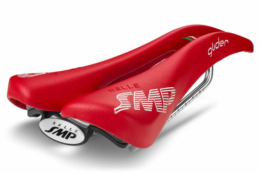 Selle SMP Glider Saddle with Steel Rails (Red)