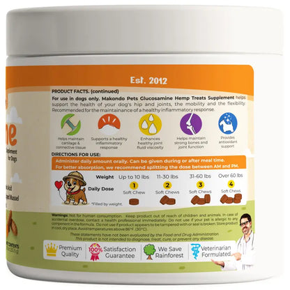 Glucosamine for Dogs - 120 Soft Chews