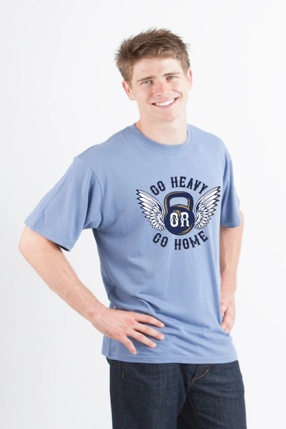 GO HEAVY Men's Bamboo Viscose/Organic Cotton Short Sleeve Graphic T-Shirt