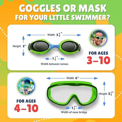 Solid Green Explorerz Kids Swim Goggles