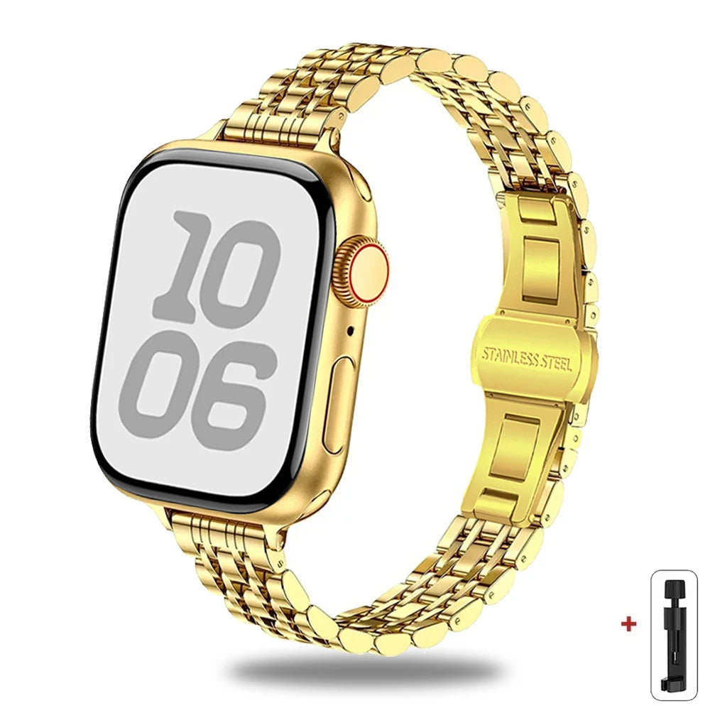 Stainless Steel Strap For Apple Watch Band Series 11/10/9/8/7/6/5/4/ SE / Ultra 1/2/3