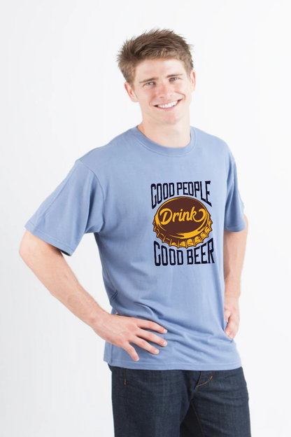 Good People Men's Bamboo Viscose/Organic Cotton Short Sleeve Graphic T-Shirt