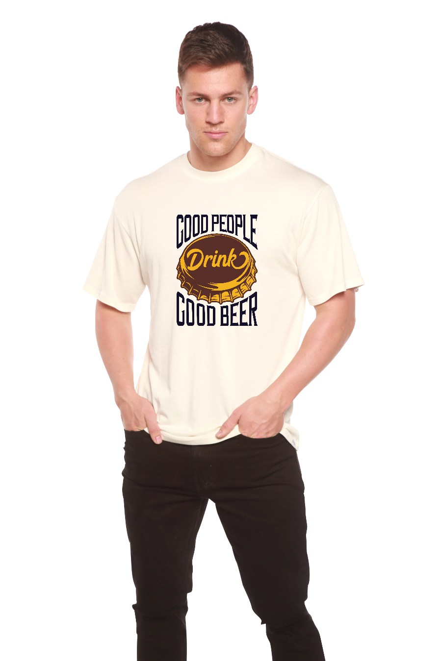 Good People Men's Bamboo Viscose/Organic Cotton Short Sleeve Graphic T-Shirt