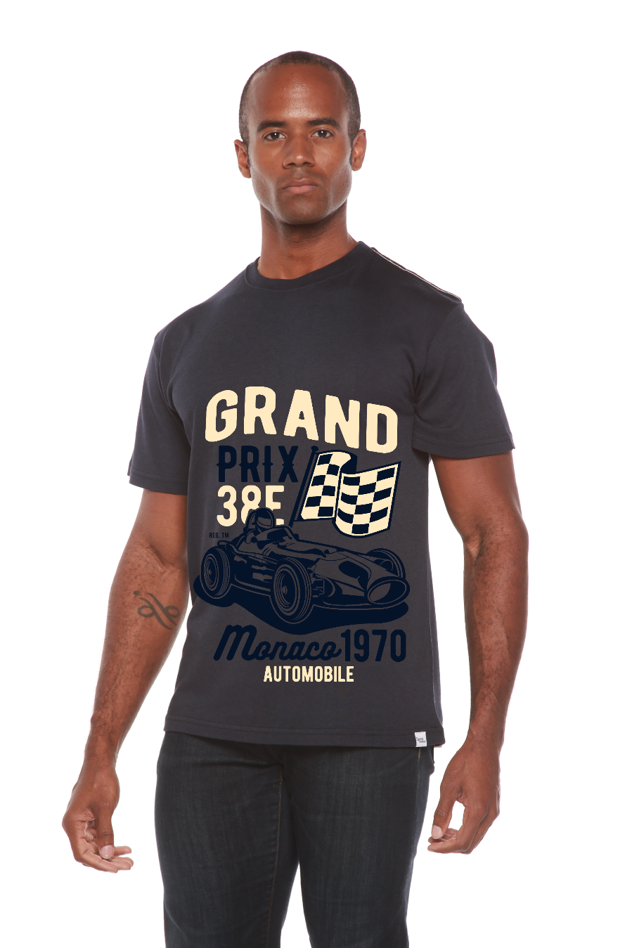Grand Prix Men's Bamboo Viscose/Organic Cotton Short Sleeve Graphic T-Shirt
