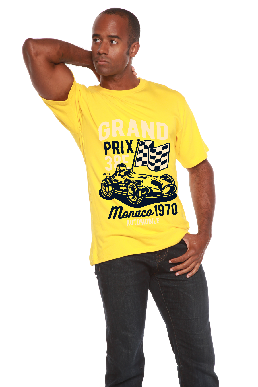 Grand Prix Men's Bamboo Viscose/Organic Cotton Short Sleeve Graphic T-Shirt