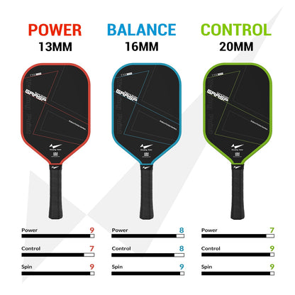 Grasp Power Pickleball Paddle 13mm T700 Carbon Fiber for Explosive Performance