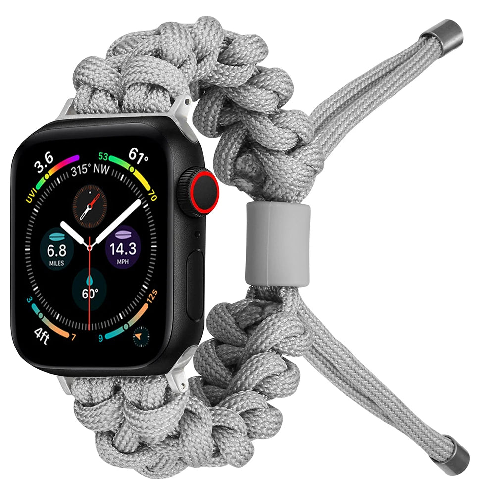 Outdoors Survival Rope Apple Watch Armband Series 11/10/9/8/7/6/5/4/ SE / Ultra 1/2/3