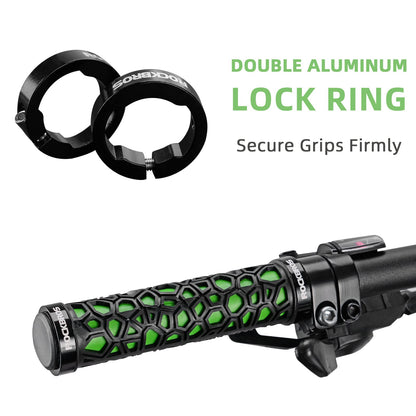 ROCKBROS Bike Handlebar Grips Double Lock-on Non-Slip Grips for MTB, BMX 22.2mm