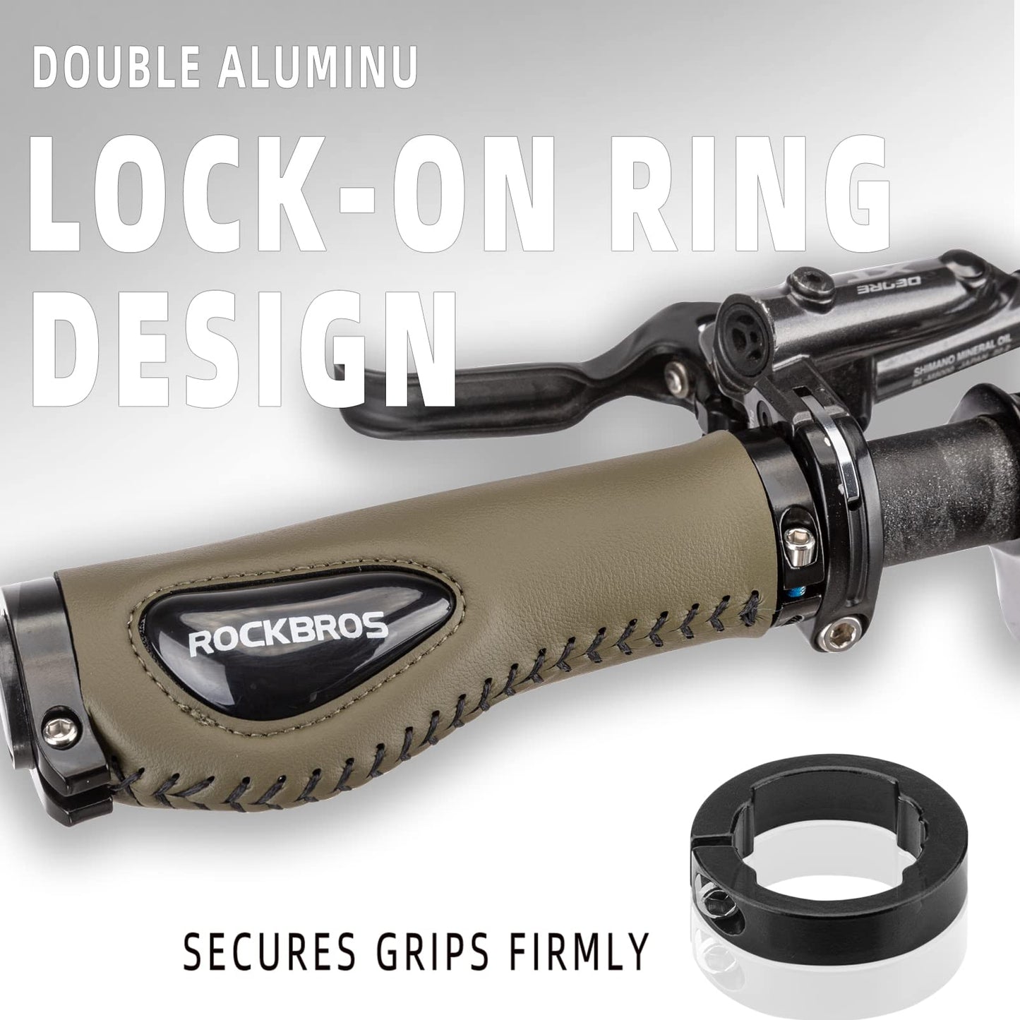 ROCKBROS Bike Handle Grips Ergonomics Design Soft Gel Dual Lock - Triathlete Store