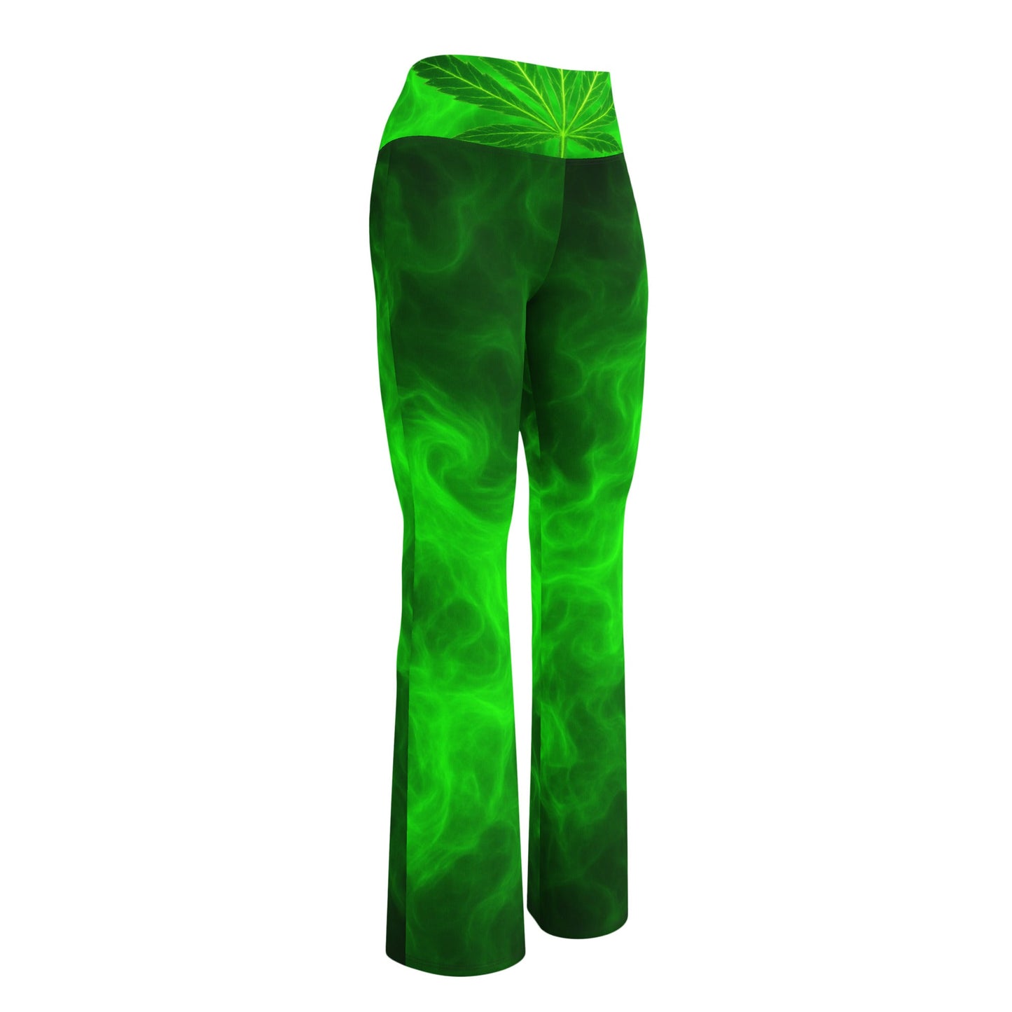 Green smoke Flare leggings