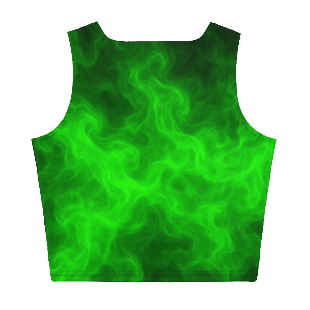 Green smoke pot leaves Crop Top