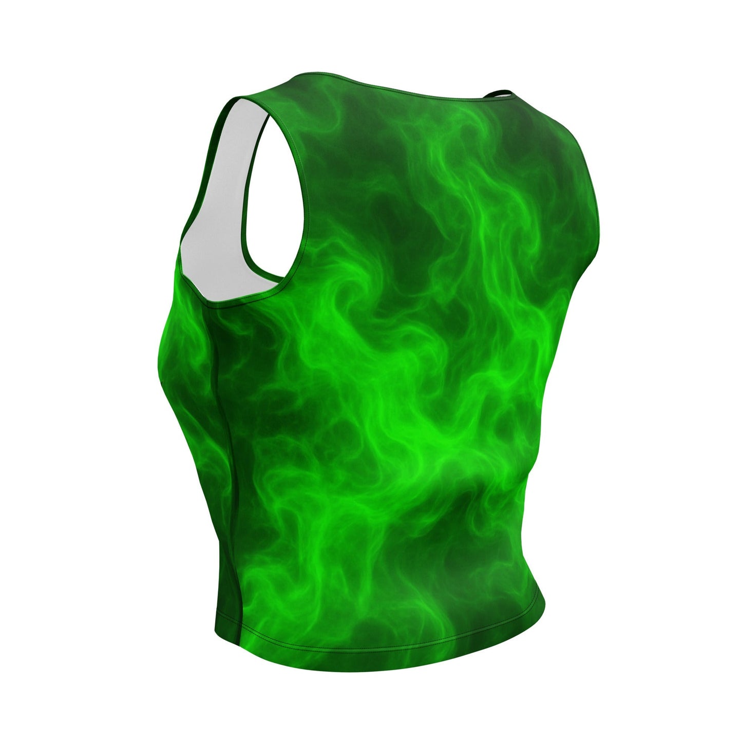 Green smoke pot leaves Crop Top