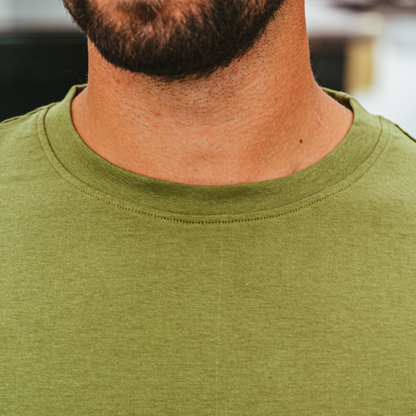 Men's Organic Crew Neck - Olive Green