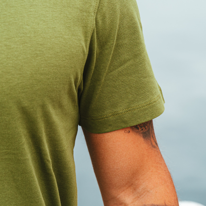 Men's Organic Crew Neck - Olive Green