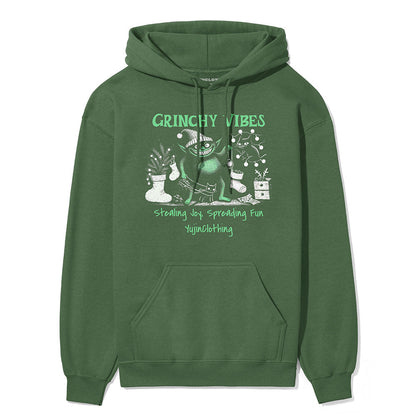 Grinchy Vibes Christmas Hoodie