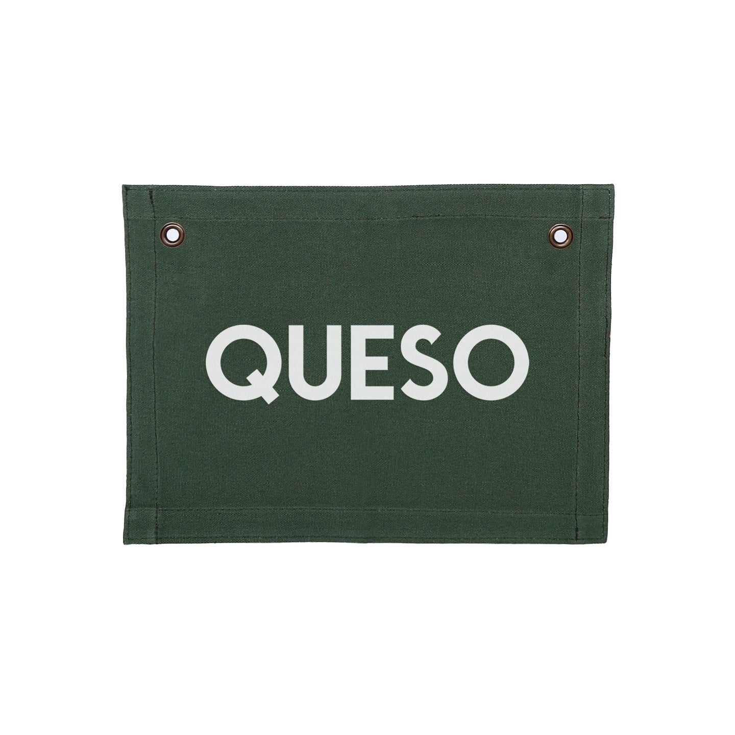 Queso Small Canvas Flag