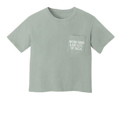 Work Hard & Eat Lots of Tacos Pocket Tee