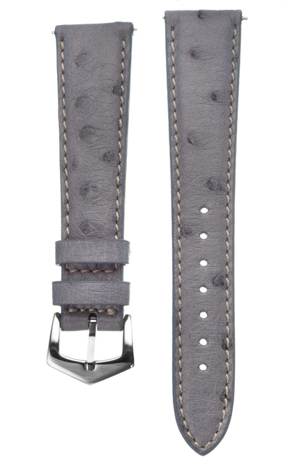Grey Ostrich Watch Band