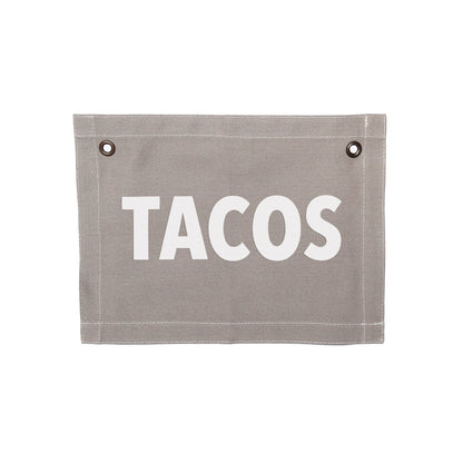 Tacos Small Canvas Flag