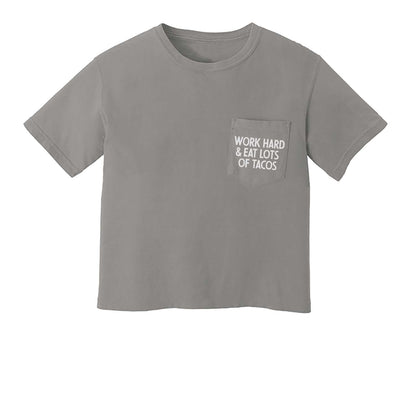 Work Hard & Eat Lots of Tacos Pocket Tee