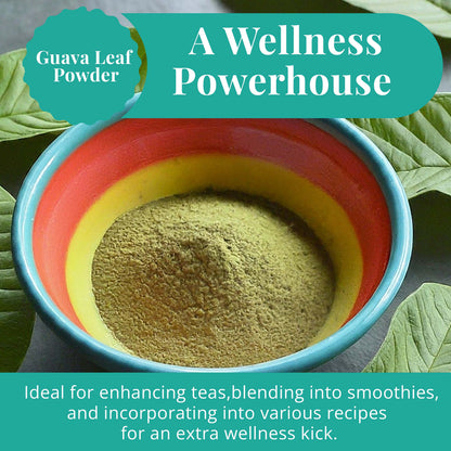 Dried Guava Leaves 2.6oz – Loose Leaf Herbal Tea for Digestion & Immunity | Non-GMO, Vegan