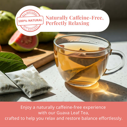 Guava Leaf Tea - 50 Bags, 100% Pure Guava Leaves (Té De Hoja de Guayaba ) Stress Relieving, Herbal Tea- Non-GMO, Vegan, Caffeine-Free