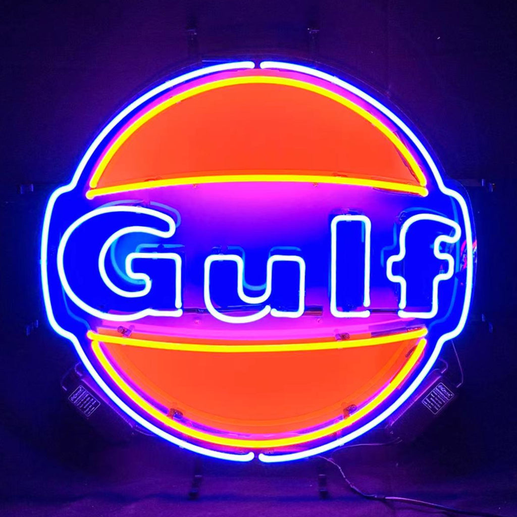 Gulf Gasoline Neon Signs Light