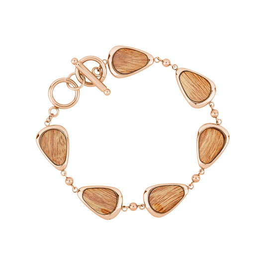 Gum Burl Drop Bracelet - Rose Gold