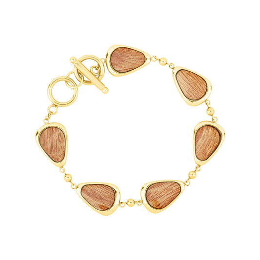 Gum Burl Drop Bracelet - Yellow Gold