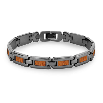 Gum Burl Ladies Link Bracelet - Gunmetal