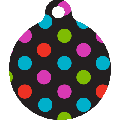 Gumballs Polka Dot HD Dog ID Tag