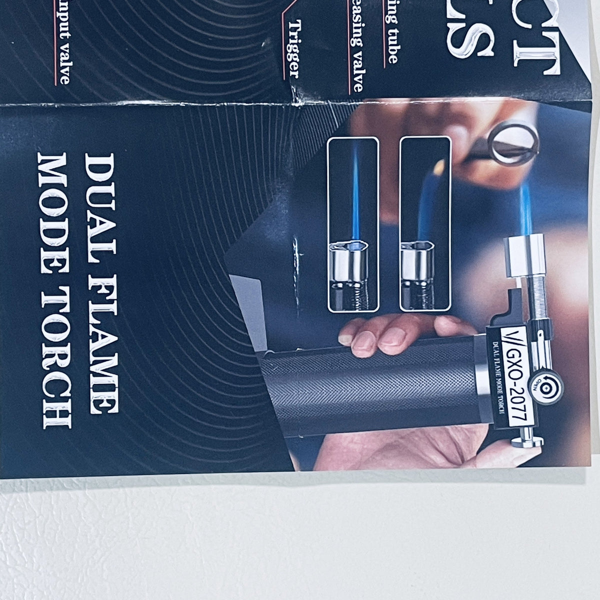 GXO-2077 Dual Flame Butane Torch Lighter with Cigar Cutter