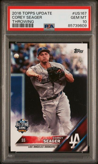 Graded 2016 Topps Update Corey Seager #US167 Rookie RC Baseball Card PSA 10 Gem Mint