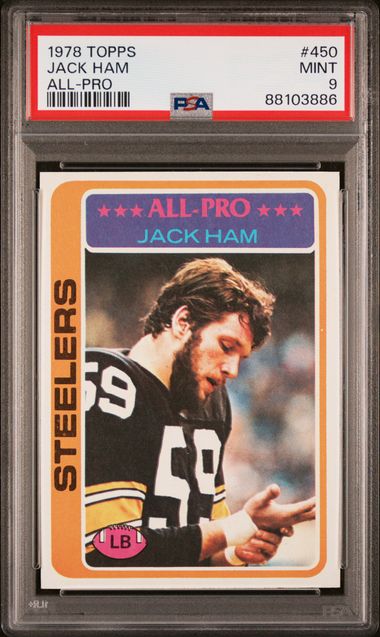 Graded 1978 Topps Jack Ham #450 Football Card PSA 9 Mint