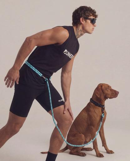 Aqua Blue Runners Hands-Free Dog Leash