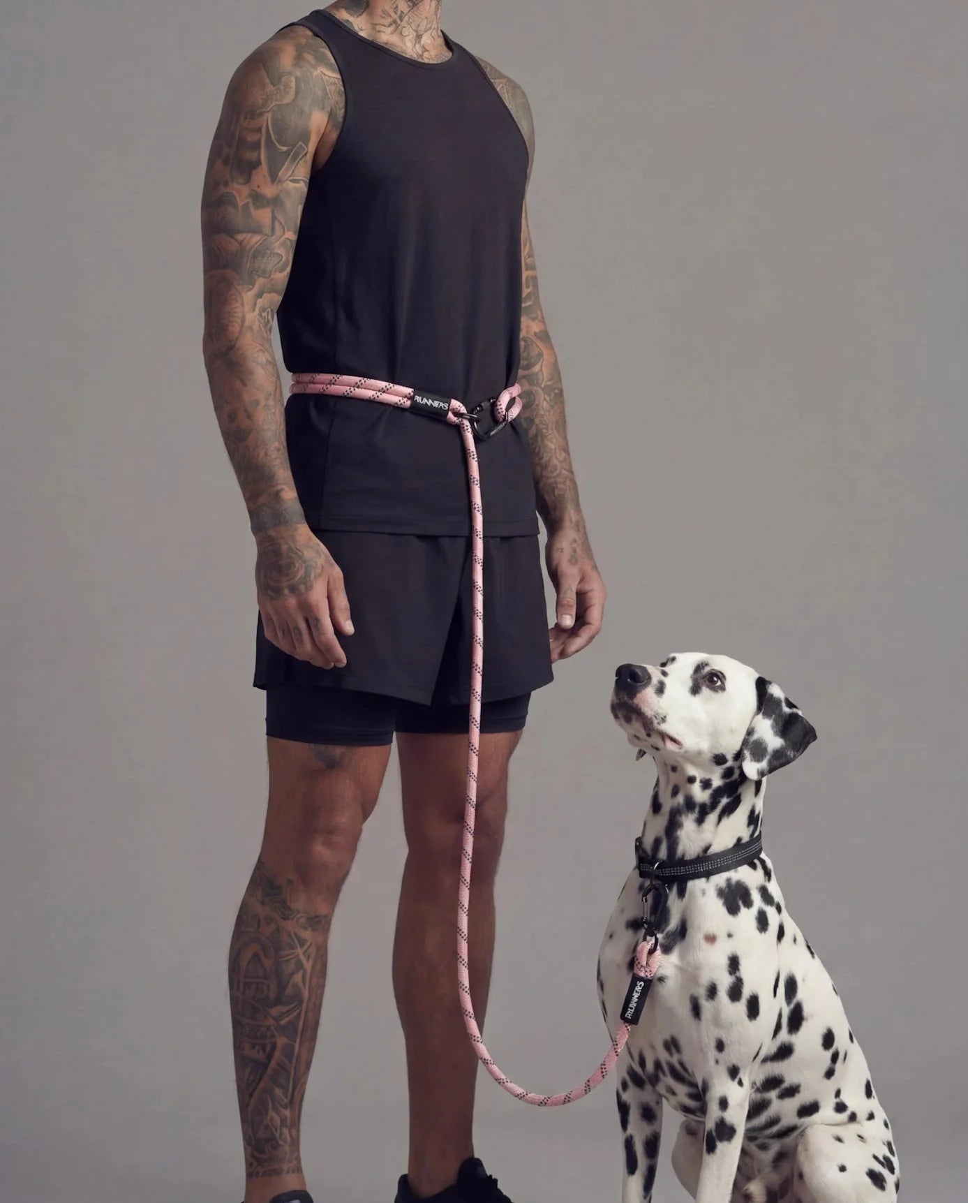 Pastel Pink Running Hands-Free Dog Leash