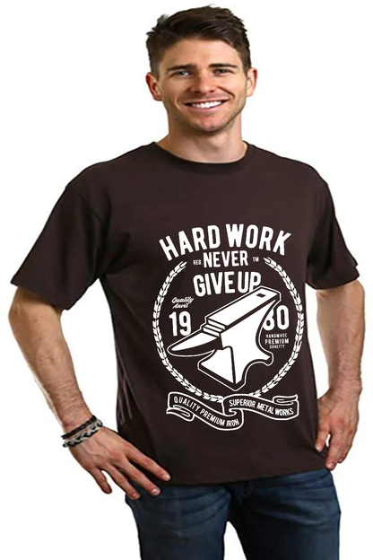 Hard Work Anvil Men's Bamboo Viscose/Organic Cotton Short Sleeve Graphic T-Shirt