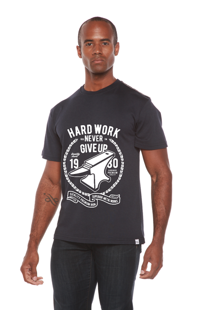 Hard Work Anvil Men's Bamboo Viscose/Organic Cotton Short Sleeve Graphic T-Shirt