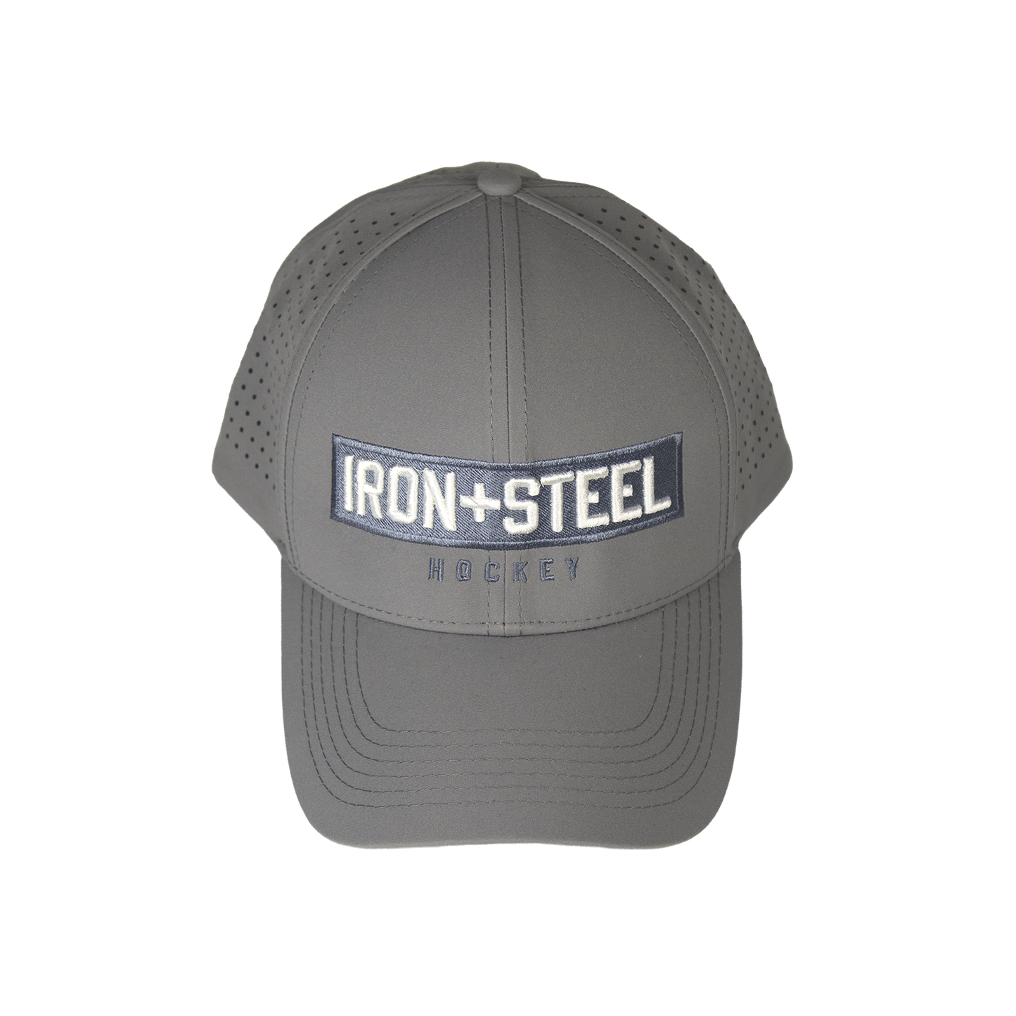 Iron+Steel Plate Snapback Hat - Grey